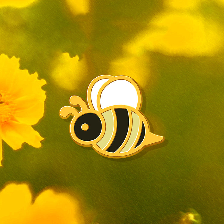 Cute Bee Enamel Pin, Kawaii Animal Brooch