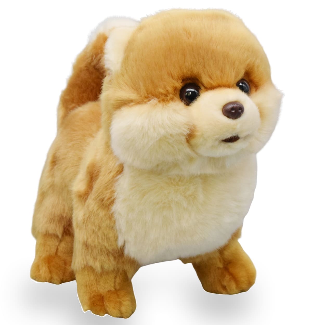 Realistic Yellow Pomeranian Dog Stuffed Animal Plush Toy