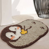 Cute Penguin Shaped Area Rug, Home Carpet