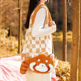 Cute Red Panda Crossbody Bag, Animal Shoulder Bag