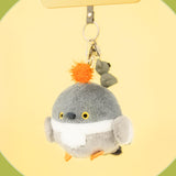 Baby Pigeon Plush Bag Charm, Stuffed Bird Keychain
