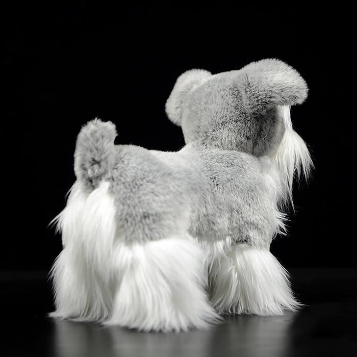 Realistic Miniature Schnauzer Stuffed Animal Plush Toy – KEAIART