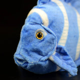 Realistic Blue Caribbean Tang Stuffed Animal Plush Toy