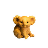 Hand-Carved Realistic Boxwood Koala Figurine