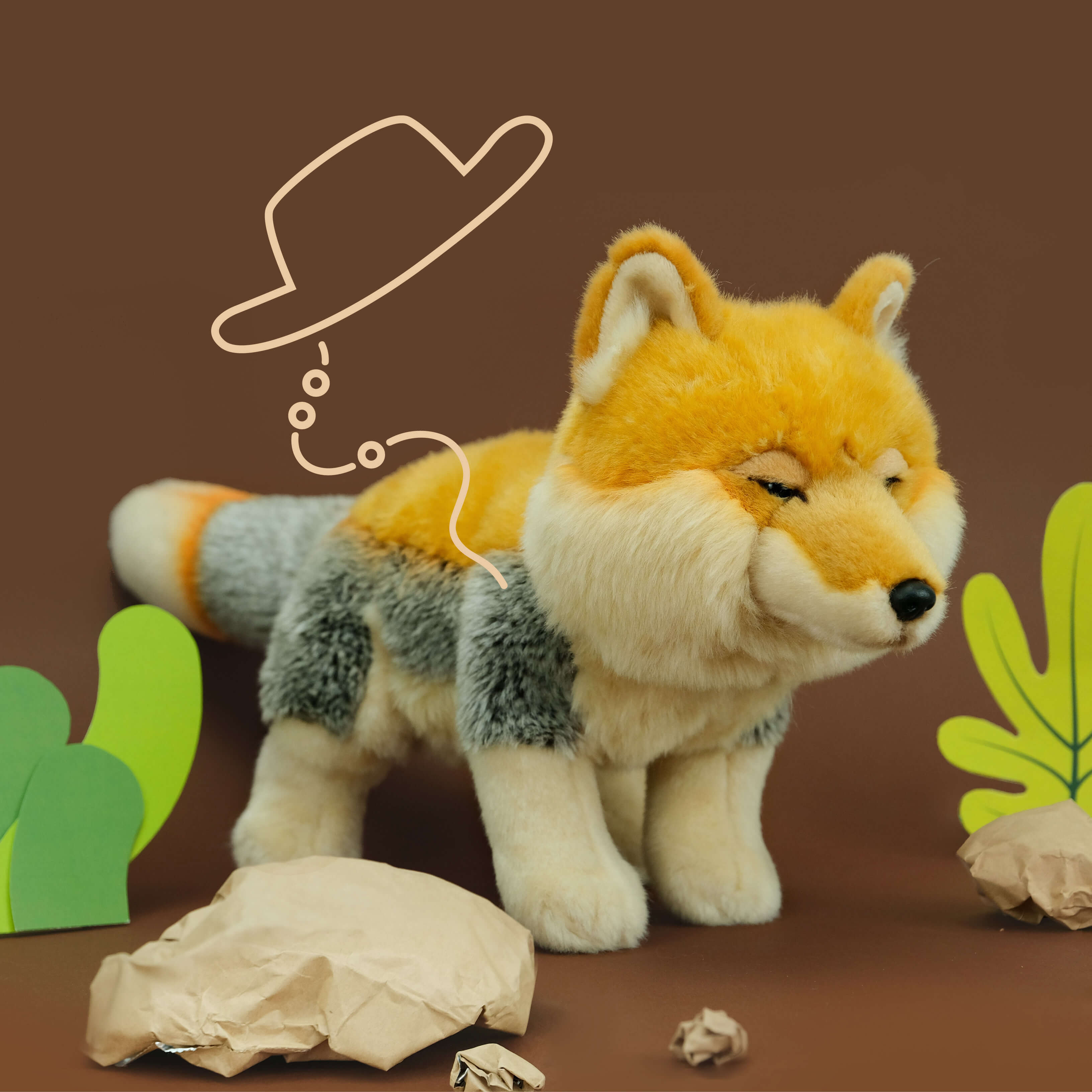 Fluffy Tibetan Fox Stuffed Animal Plush Toy, Fox Plushies – KEAIART