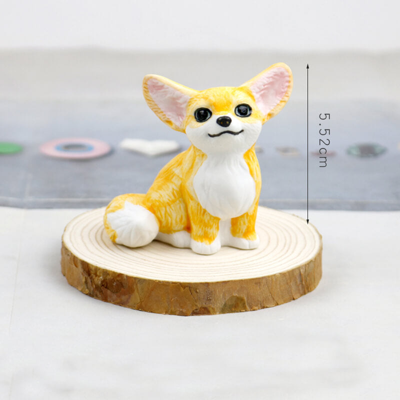 Ceramic Fennec Fox Figurine