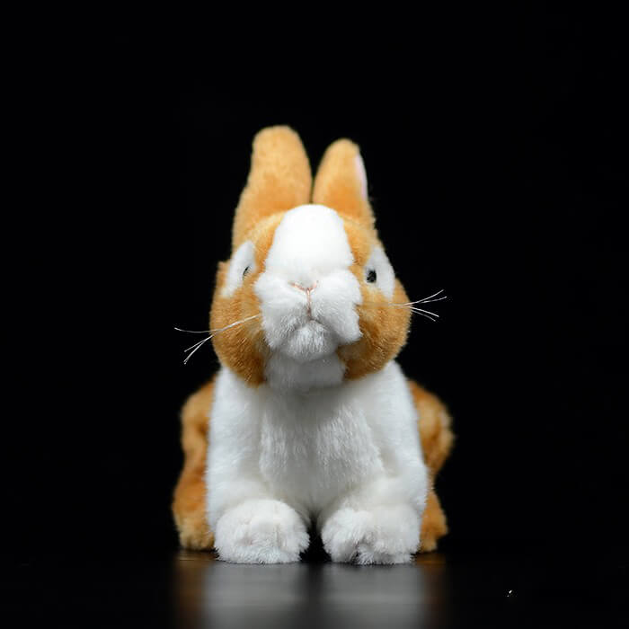 Stuffed Dwark Rabbit Realistic Netherland Dwarf Rabbit Stuffed Animal Plush Toy – KEAIART