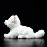 Realistic White Cat Stuffed Animal Plush Toy