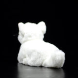 Realistic White Cat Stuffed Animal Plush Toy