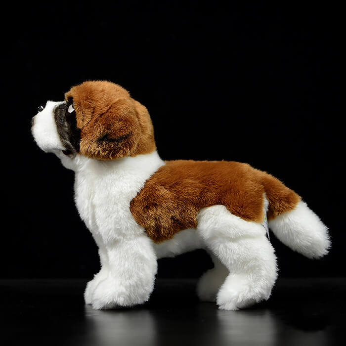 Realistic Saint Bernard Dog Stuffed Animal Plush Toy