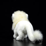 Realistic White Lion Stuffed Animal Plush Toy 