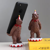 Brown Bear Animal Mobile Phone Holder/Phone Stand