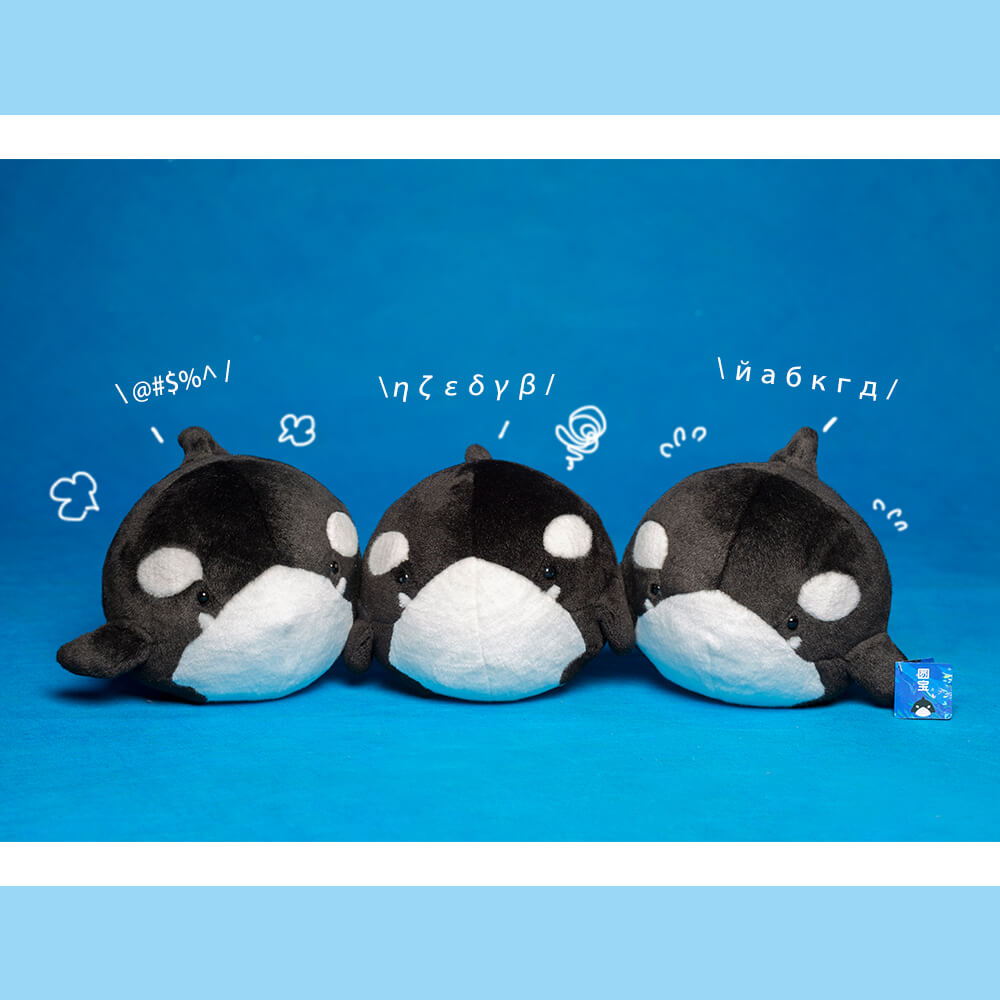 Chubby Orcinus Orca Plush Stuffed Toys Killer Whale Plushie Pillow