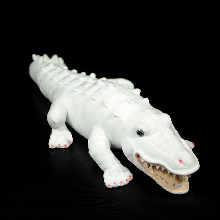 Realistic Albino Crocodile Stuffed Animal Plush Toy