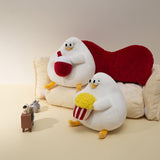 Chubby Couple Seagull Stuffed Animal Plush Toy with Plush Sofa