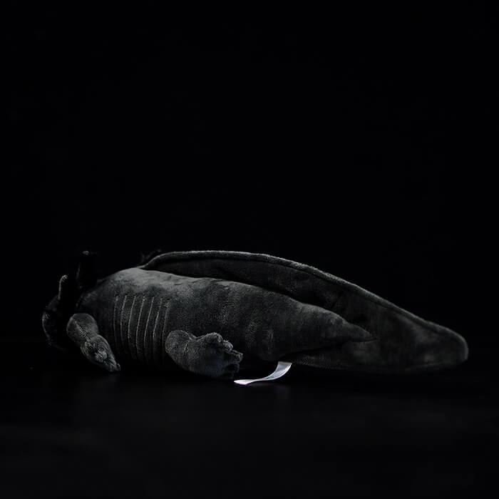 Realistic Black Axolotl Stuffed Animal Plush Toy
