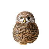 Crooked Head Realistic PVC Owl Figurine