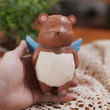 Handmade Carved Cartoon Bear Figurine