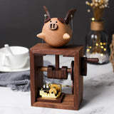 Flying Pig Wooden Music Box