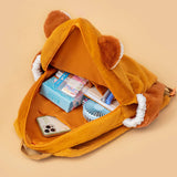 Red Panda Fluffy Backpack, Animal Book Bag