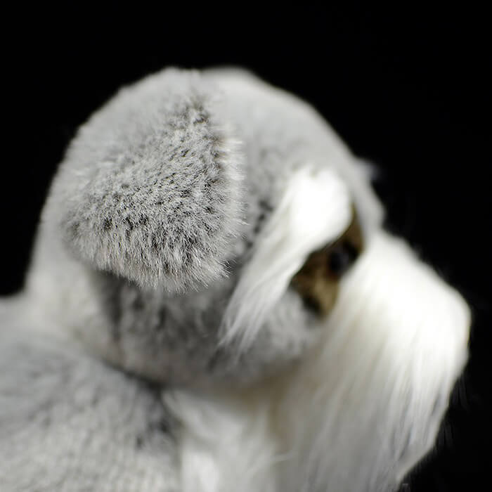 Realistic Miniature Schnauzer Stuffed Animal Plush Toy