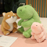 Adorable Animal Stuffed Animal Plush Toy - Dinosaur, Penguin, Shiba Inu, Pig