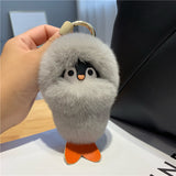 Fluffy Stuffed Penguin Bag Charm