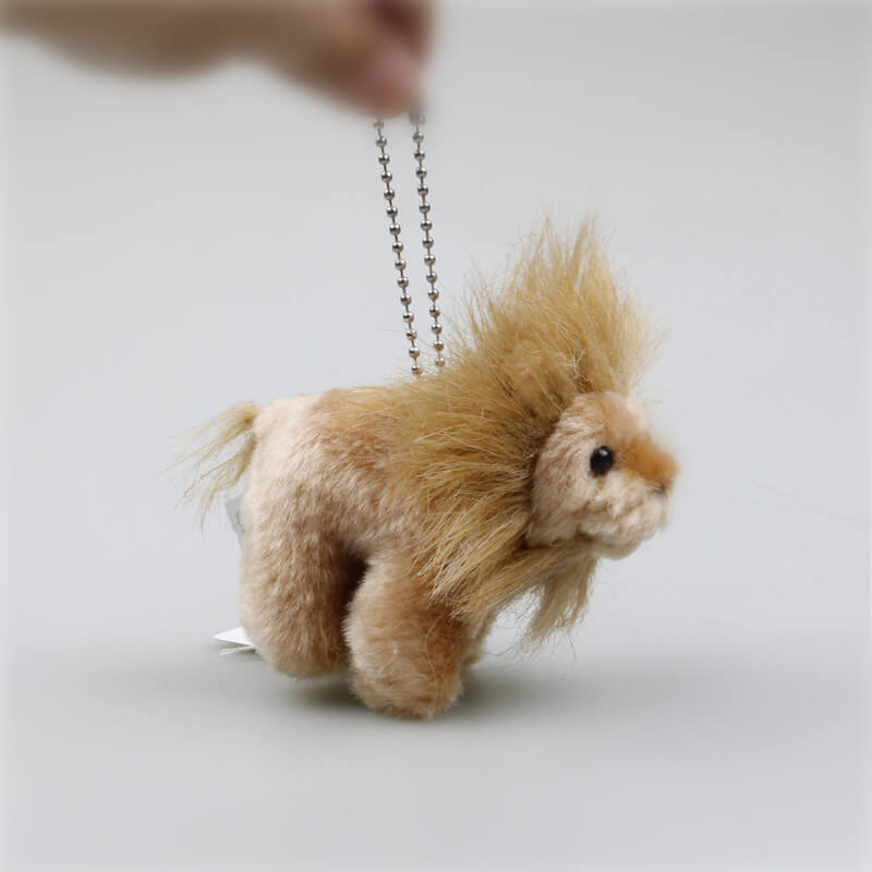 Plush Lion Bag Charm, Stuffed Animal Keychain