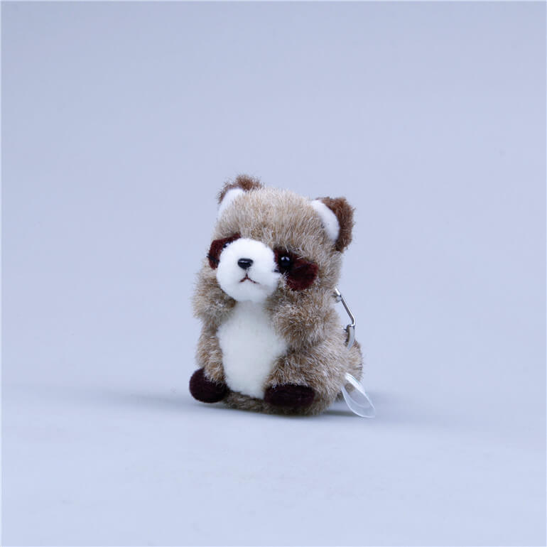 Cute Raccoon Plush Bag Charm, Stuffed Animal Keychain
