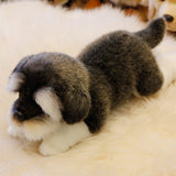 Lifelike Miniature Schnauzer Stuffed Animal Plush Toy