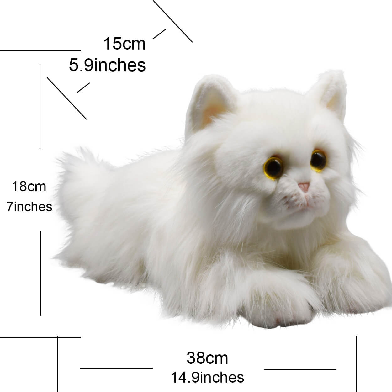 Realistic Persian Cat Stuffed Animal Plush Toy