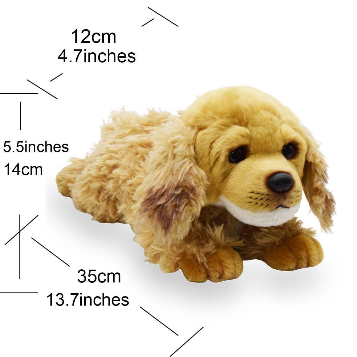 Realistic Cocker Spanie Dog Stuffed Animal Plush Toy