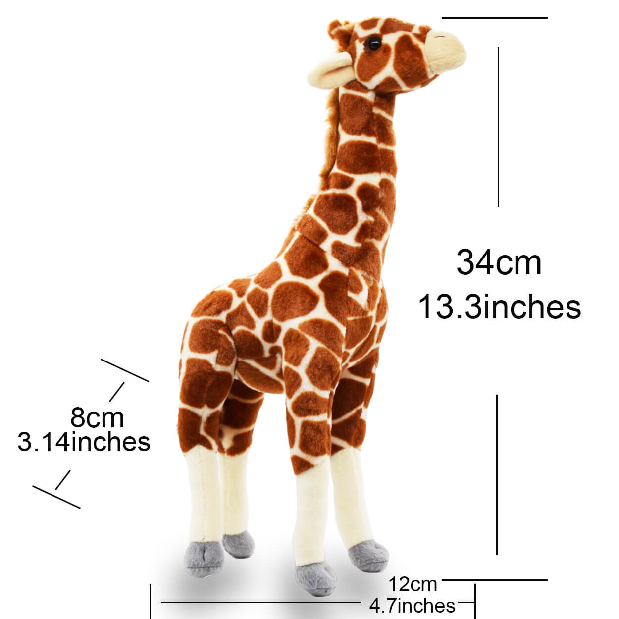 Realistic Giraffe Stuffed Animal Plush Toy